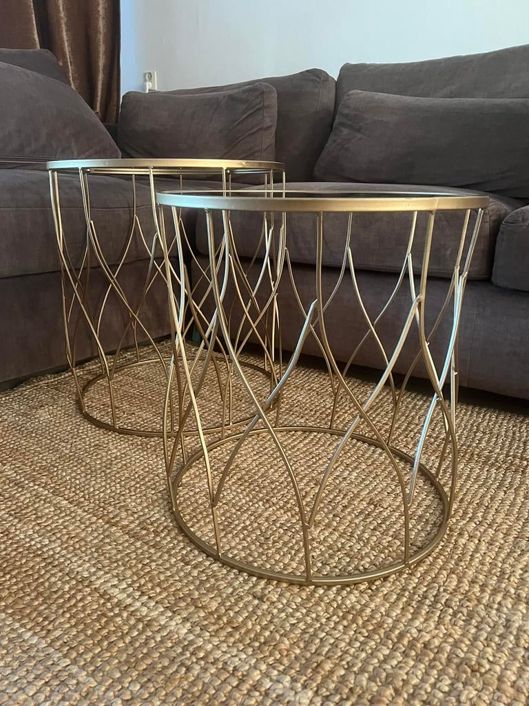 Riverdale bijzettafel, Huis en Inrichting, Metaal of Aluminium, Rond, 55 tot 75 cm, Zo goed als nieuw