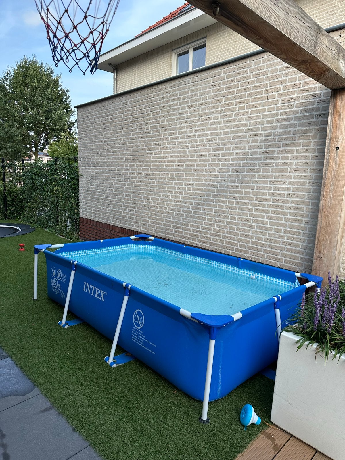 Intex Opzetzwembad 2.6m x 1.6m x 0.65m met afdekzeil, Ophalen, Gebruikt, Minder dan 80 cm, Minder dan 200 cm