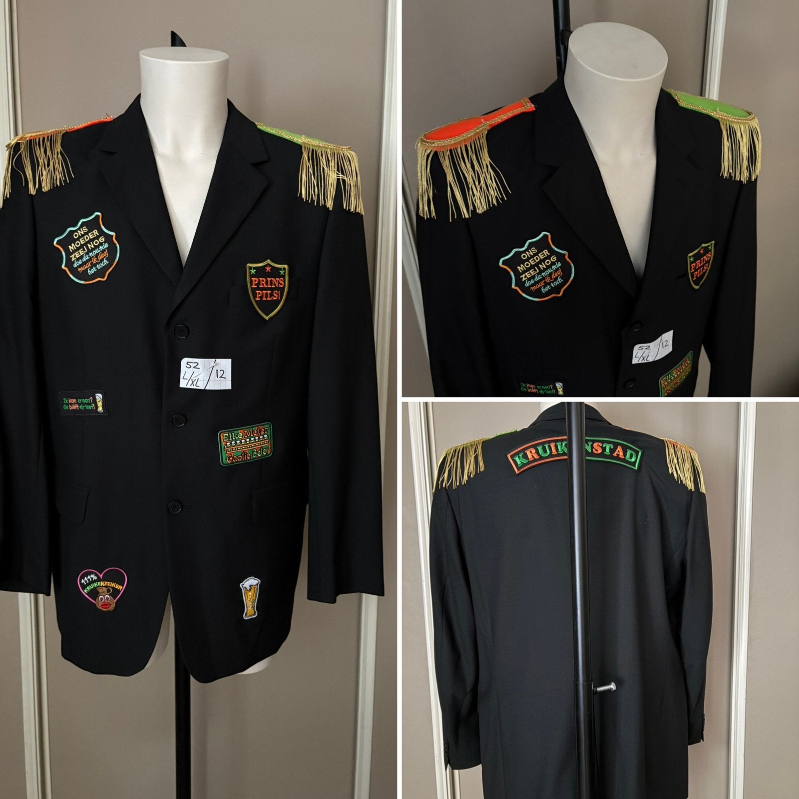 (12) Kruikenstad Colbert/Jas L/XL  Tilburg unisex klunen, Ophalen of Verzenden, Zo goed als nieuw, Maat 52/54 (L)