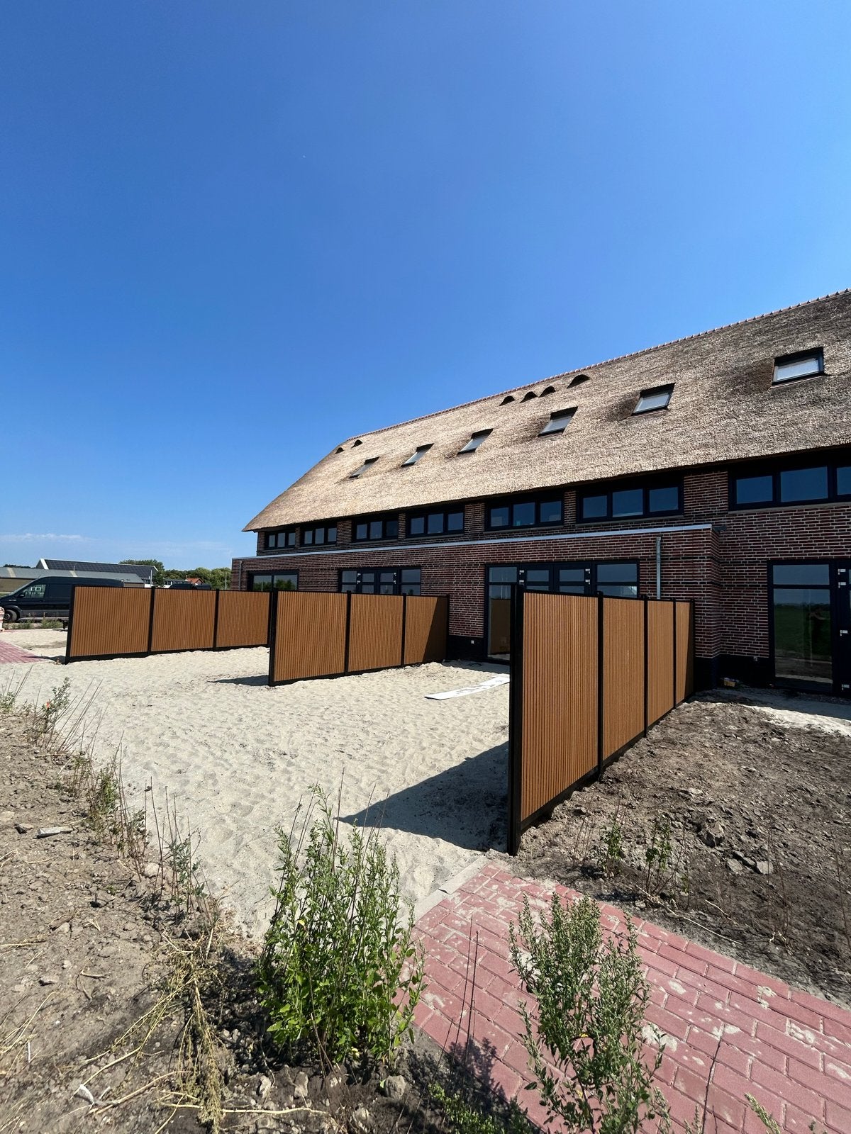 Composiet Schutting laten plaatsen!, Overige materialen, 1 tot 2 meter, Verzenden, 6 meter of meer