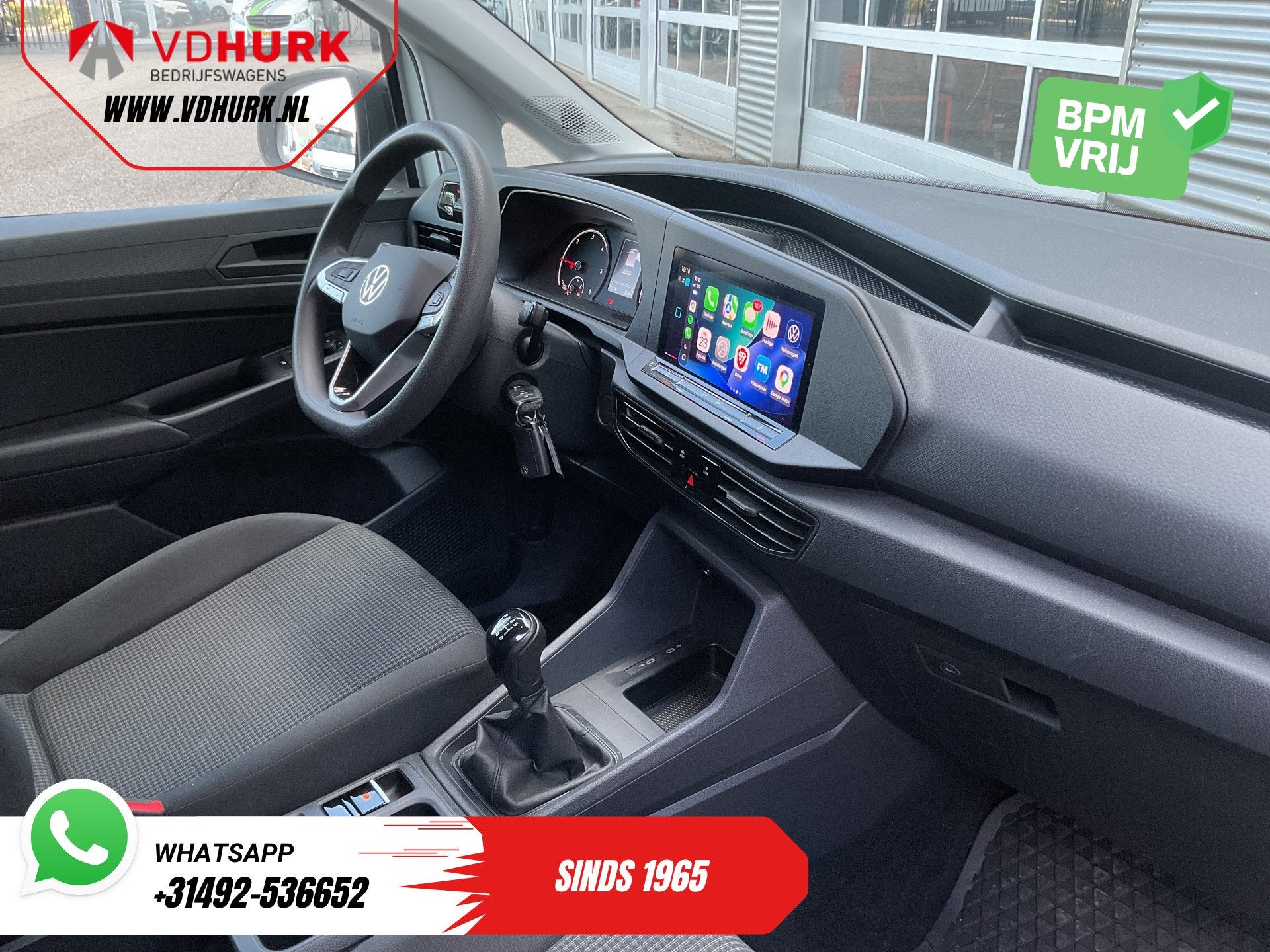 Volkswagen Caddy Cargo 2.0 TDI 100 pk Carplay/ Airco/ Navi/, Auto's, Voorwielaandrijving, Gebruikt, 4 cilinders, Wit