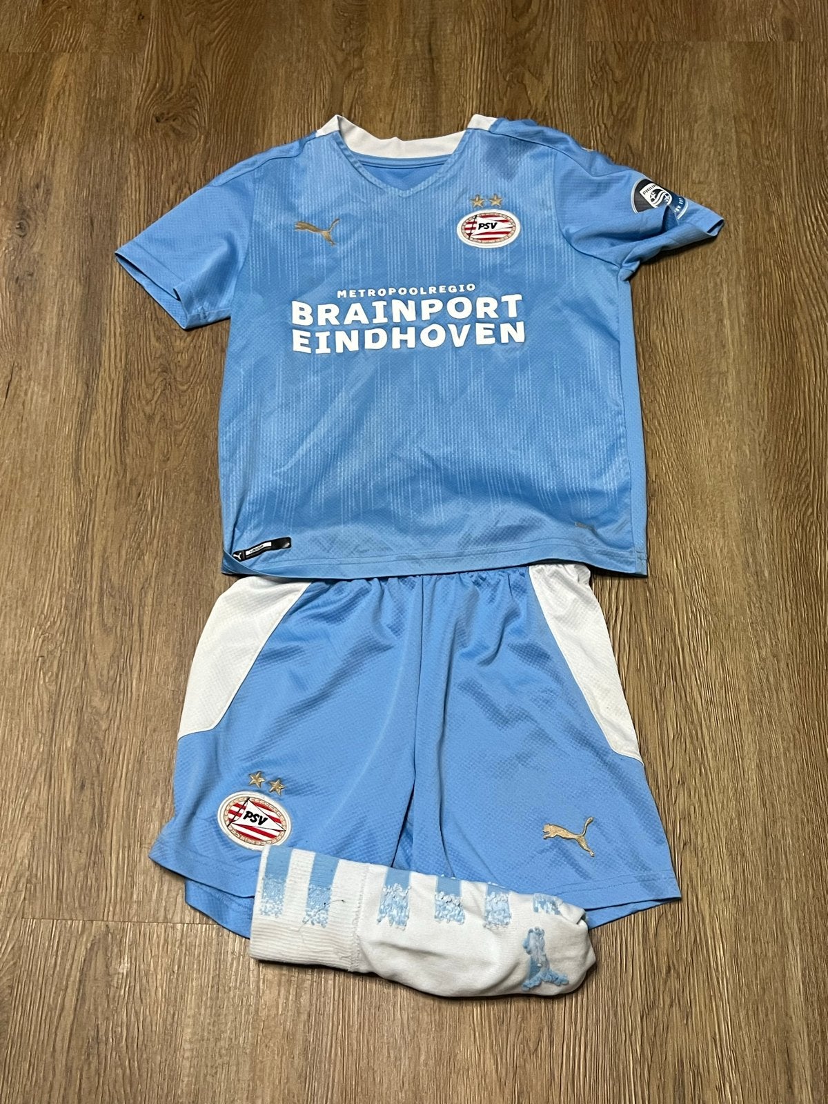 PSV Uit tenue 2023/2024 - Shirt, Broekje en Sokken, Maat XS of kleiner, Verzenden, Zo goed als nieuw, Set