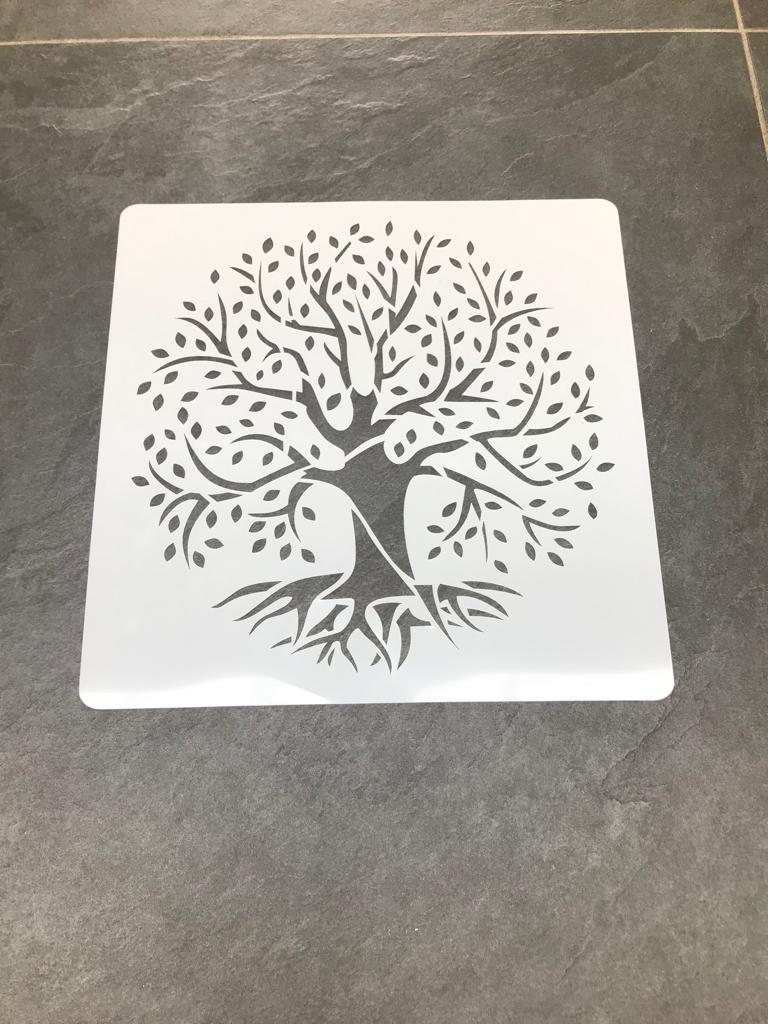 Levensboom sjabloon stencil 30 cm wanden meubels decoreren, Hobby en Vrije tijd, Schilderen, Verburgt Vintage, Overige typen, Nieuw