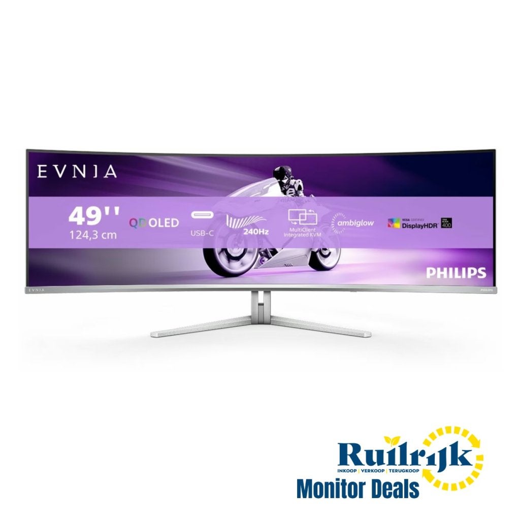 Philips Evnia 49M2C8900 49 inch OLED Curved 240Hz Monitor, Computers en Software, Philips, Zo goed als nieuw, Support@philips.com