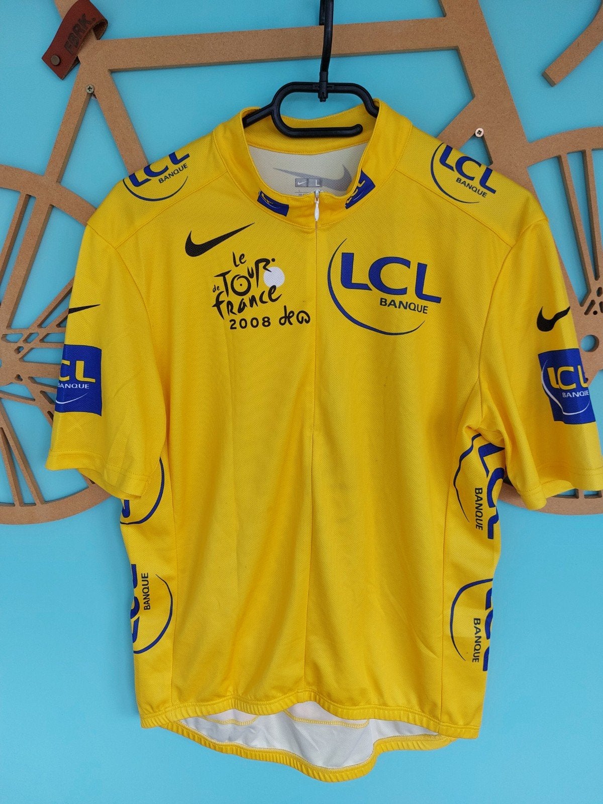 GELE TRUI TOUR DE FRANCE 2008 LCL Banque nike, Ophalen of Verzenden, Zo goed als nieuw, Kleding