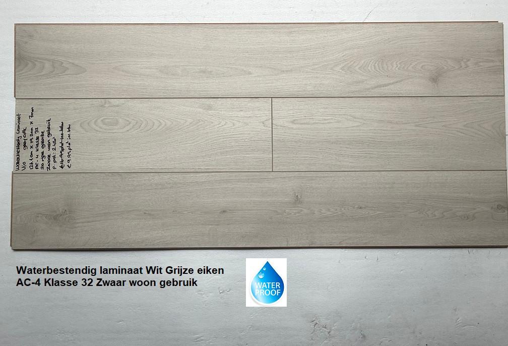 Laminaat Wit grijze eik AC-4 €9,95p/m2, Grijs, 75 m² of meer, Nieuw, Ophalen of Verzenden