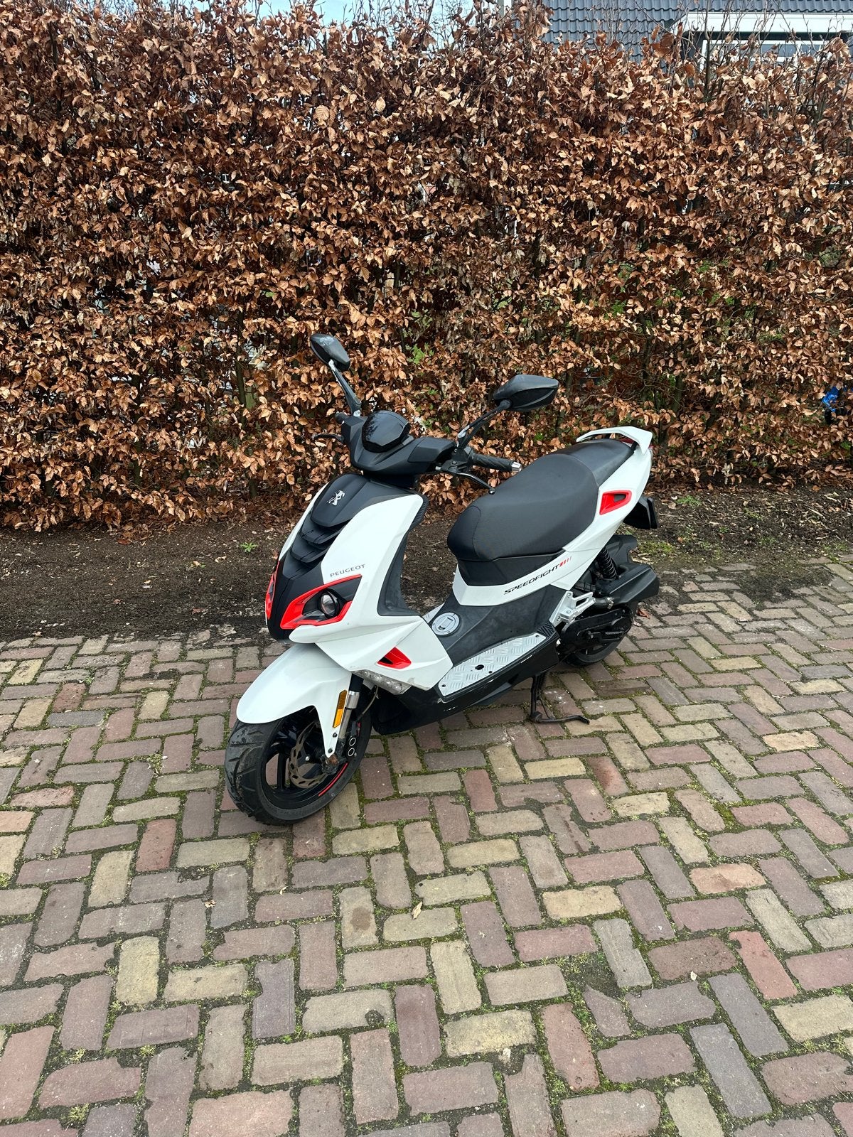 Peugeot Speedfight 4 scooter - Wit/Rood, Gebruikt, Maximaal 45 km/u, Speedfight, Benzine