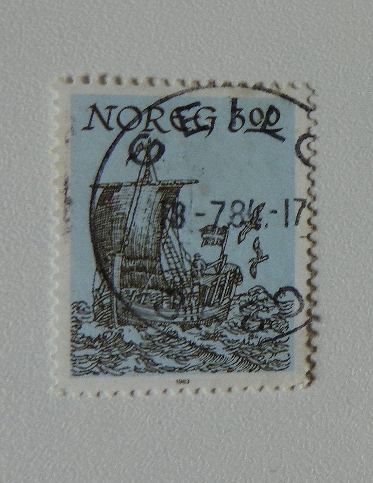 1 postzegel Noorwegen 1983, Verzenden, Noorwegen, Gestempeld
