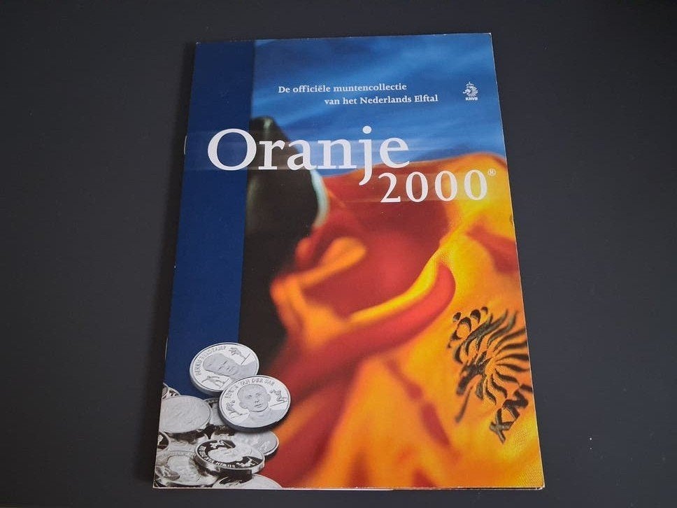 Oranje 2000 officiële munten knvb Nederlands Elftal, Ophalen of Verzenden, Koningin Beatrix, Overige waardes, Setje