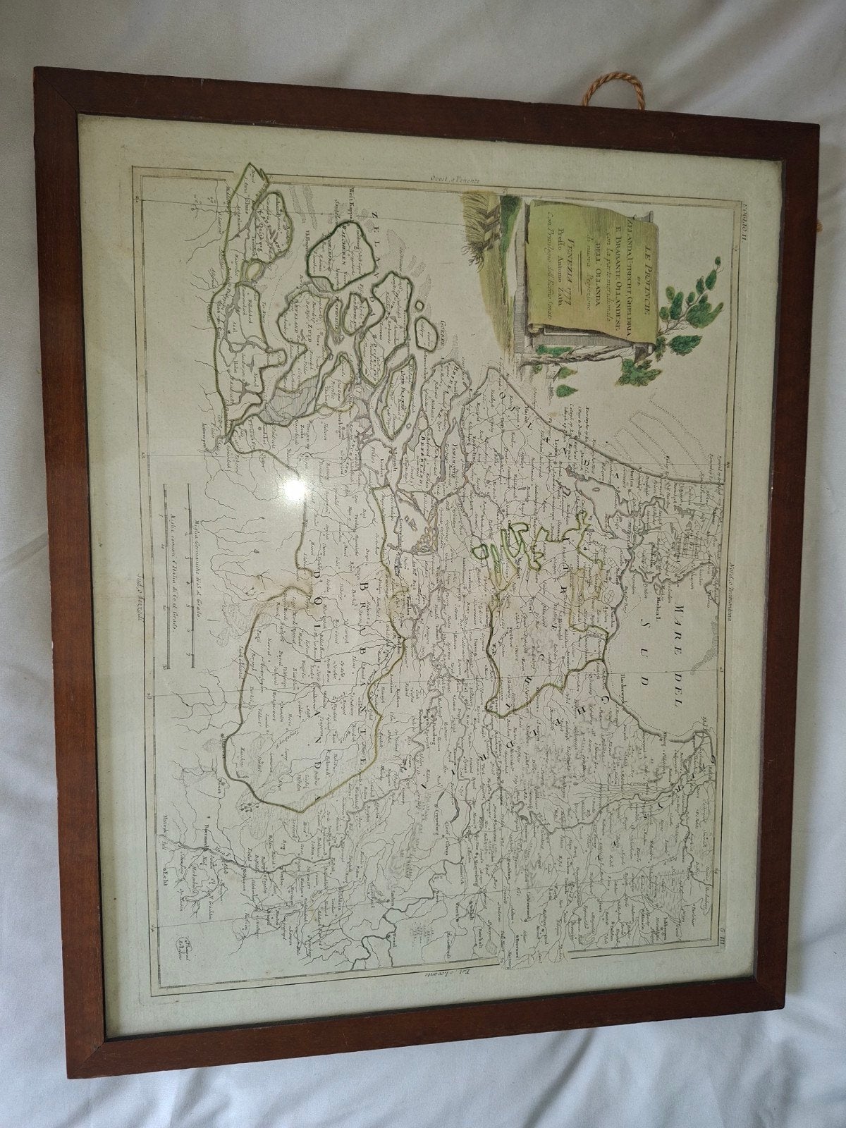 Antieke Landkaart: Provincies Zeeland, Utrecht, Gelderland, Boeken, Atlassen en Landkaarten, Gelezen, Ophalen of Verzenden, Landkaart