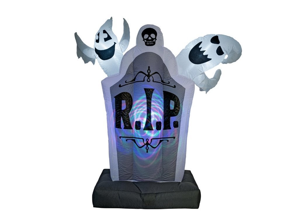 Europalms Halloween opblaasbare grafsteen met spoken 183 cm, Hobby en Vrije tijd, Versiering, Halloween of Griezel, ., Nieuw