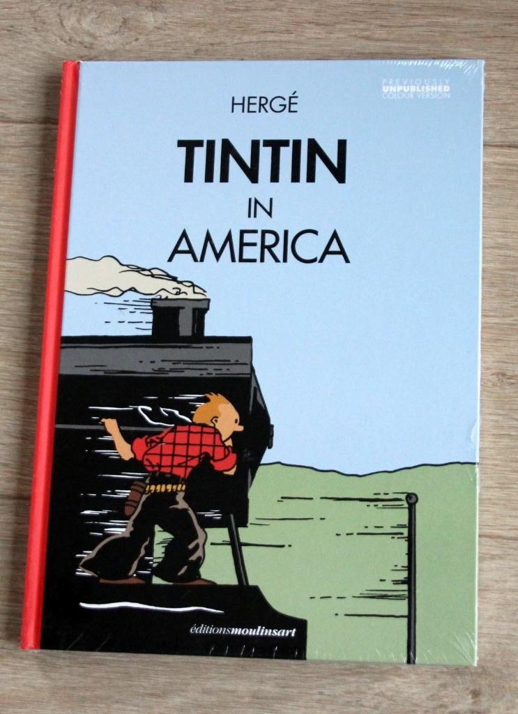 Tintin in America ingekleurde versie Hardcover Hergé Kuifje, Verzamelen, Stripfiguren, Verzenden, Kuifje, Nieuw, Boek of Spel