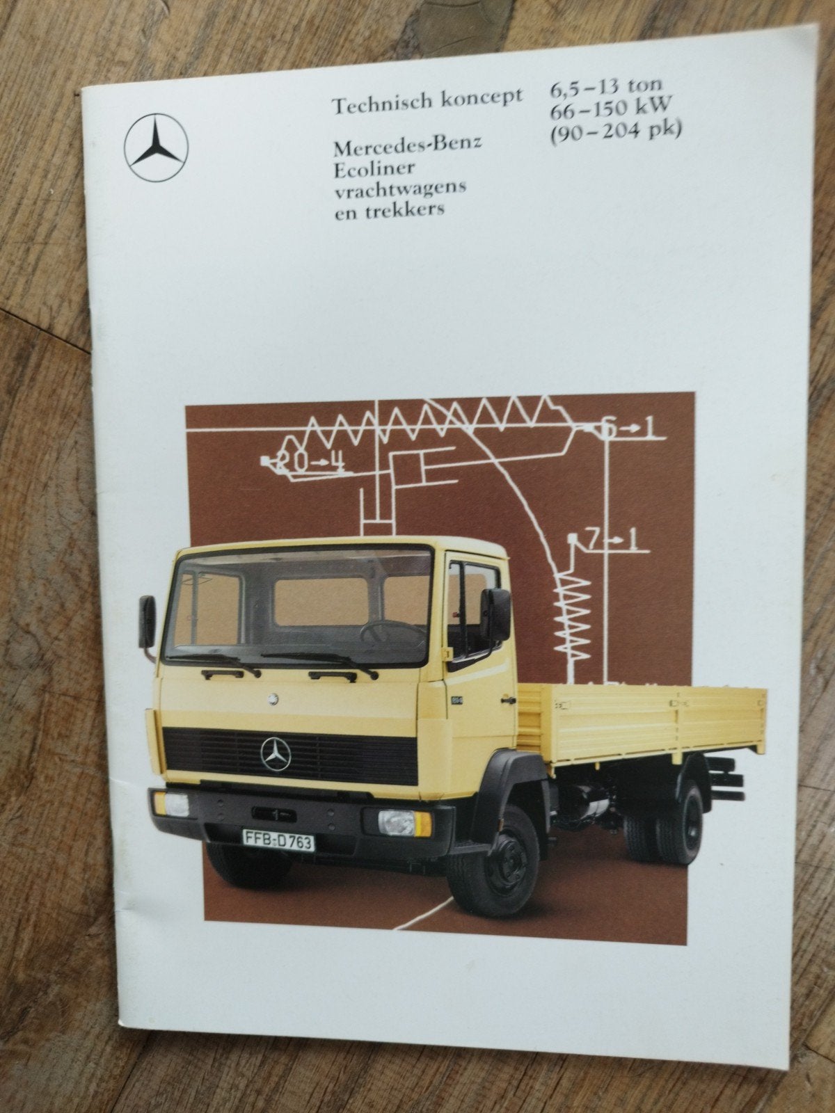 Mercedes-Benz Ecoliner vrachtwagens  brochure 1988, Zo goed als nieuw, Mercedes-Benz, Mercedes, Ophalen of Verzenden