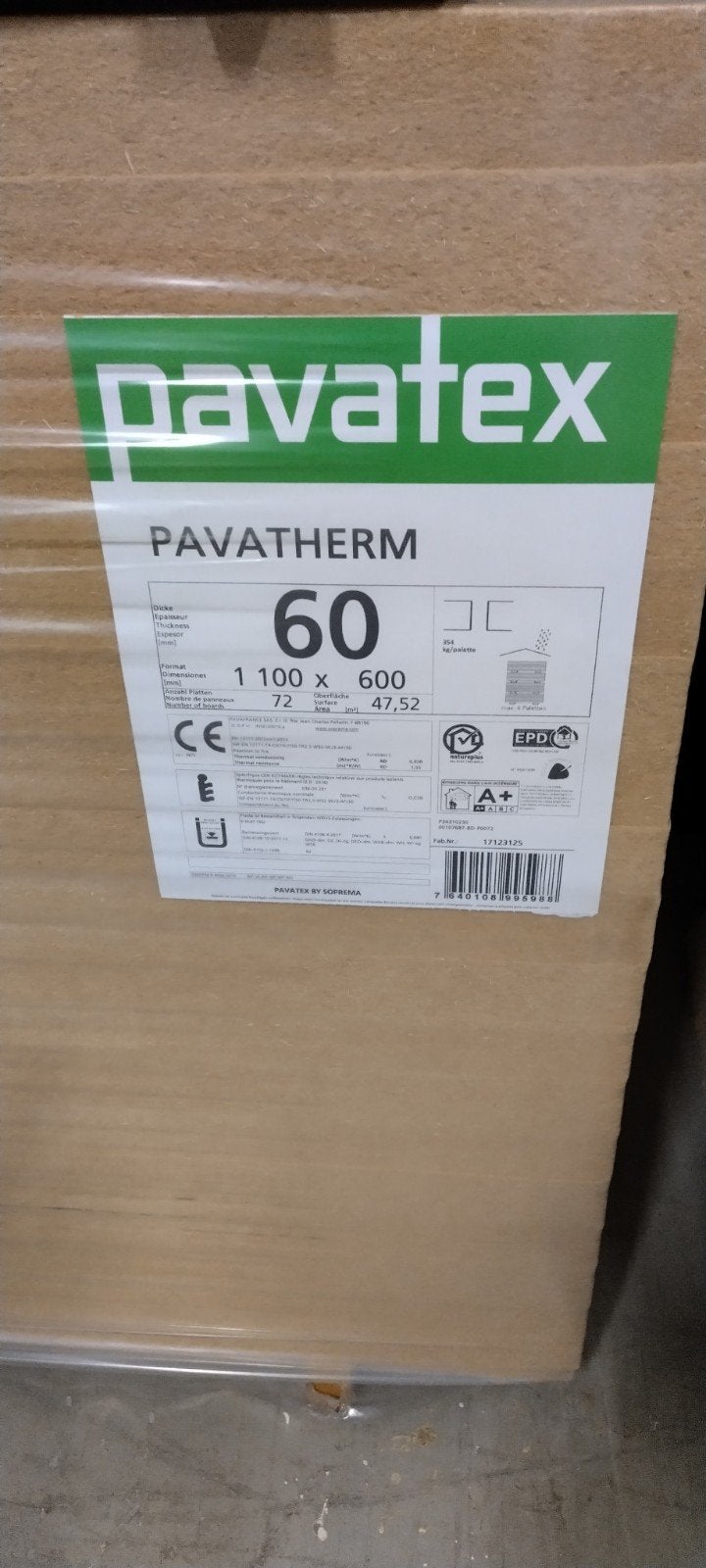 Pavatherm 60 mm houtvezelisolatie (1,5 pallet - Nieuw!), Doe-het-zelf en Verbouw, Isolatie en Afdichting, Ophalen, Nieuw, 4 tot 8 cm