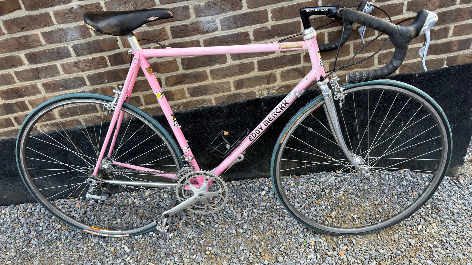 Vintage Eddy Merckx Corsa Extra racefiets - Roze, Fietsen en Brommers, Overige merken, 28 inch, Gebruikt, Ophalen of Verzenden
