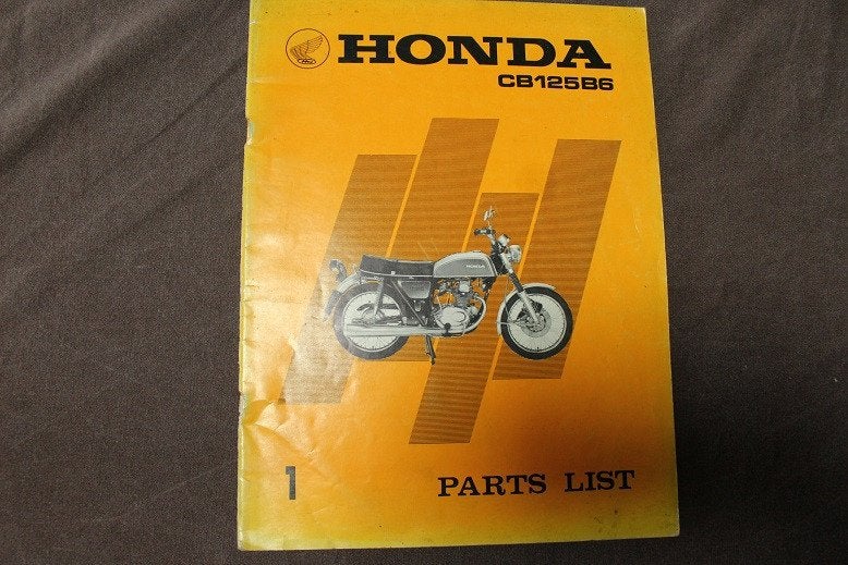 Honda CB125 B6 1974 motorcycle parts list CB125B6, Ophalen of Verzenden, Honda