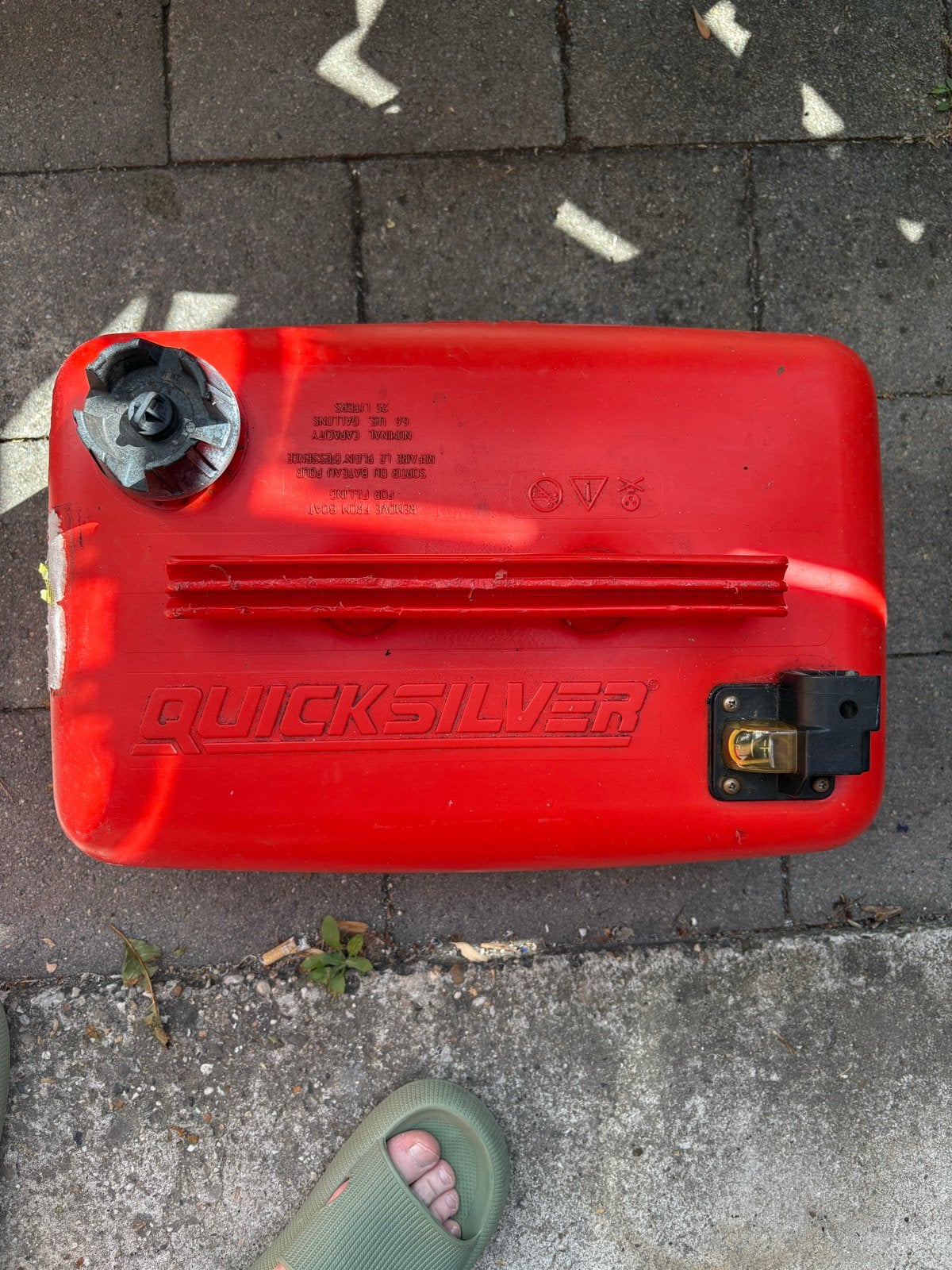 Quicksilver brandstoftank 25 liter, Ophalen, Gebruikt, Motor en Techniek