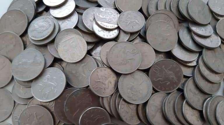 250 Gram 10 pence Verenigd Koninkrijk, Ophalen of Verzenden, Overige landen, Setje