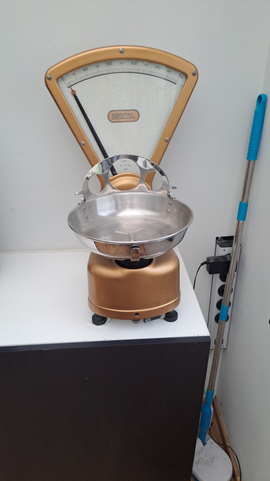 Vintage Berkel Weegschaal - Goudkleurig, Ophalen