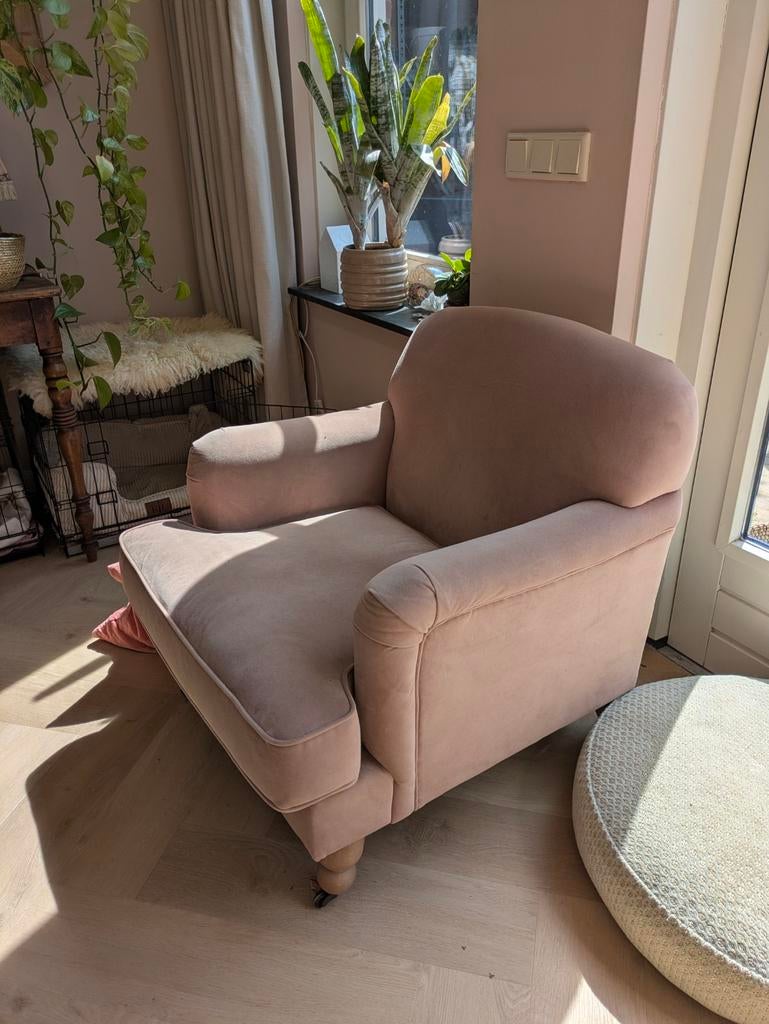 Fauteuil oud roze, Ophalen of Verzenden, 75 tot 100 cm, 50 tot 75 cm