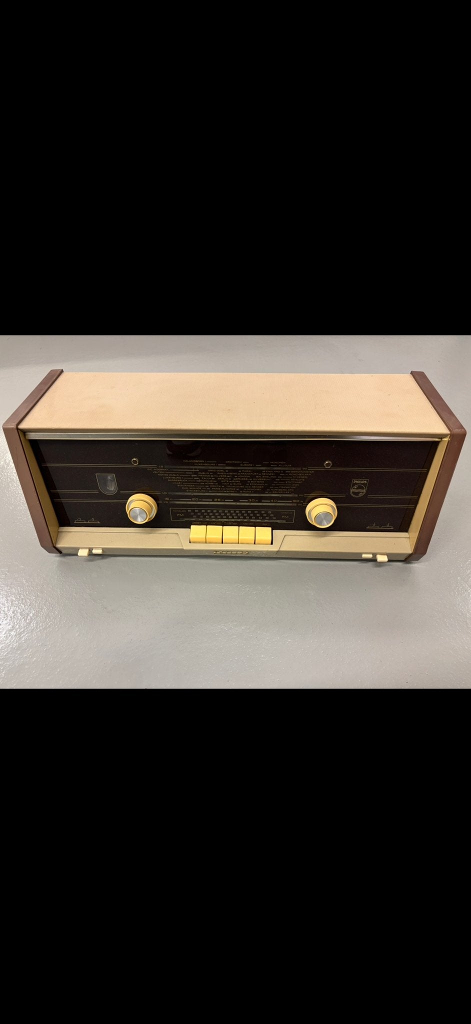Vintage Philips Buizenradio - Jaren '50 Design Klassieker, Ophalen, Gebruikt, Radio