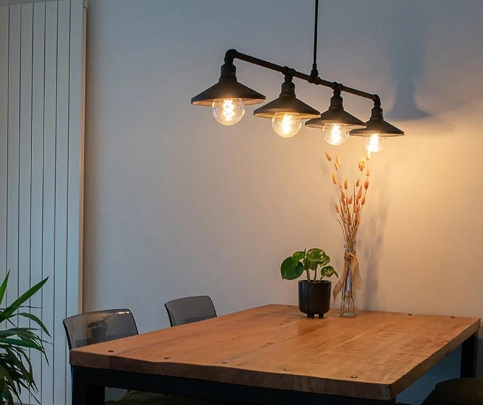 Industriële hanglamp, Ophalen, Zo goed als nieuw, Metaal of Aluminium