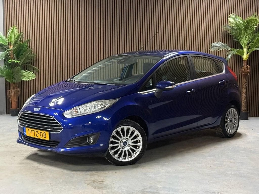 Ford Fiesta 1.0 EcoB. Titanium (bj 2014), Auto's, Euro 5, 101 pk, Blauw, 23 km/l