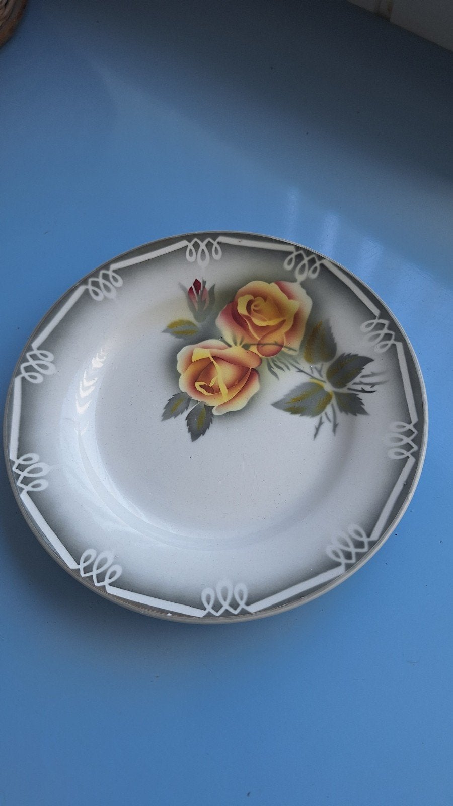 Prachtig gaaf bord uit Frankrijk - Digoin Sarreguemines, Antiek en Kunst, Antiek | Servies los, Ophalen of Verzenden