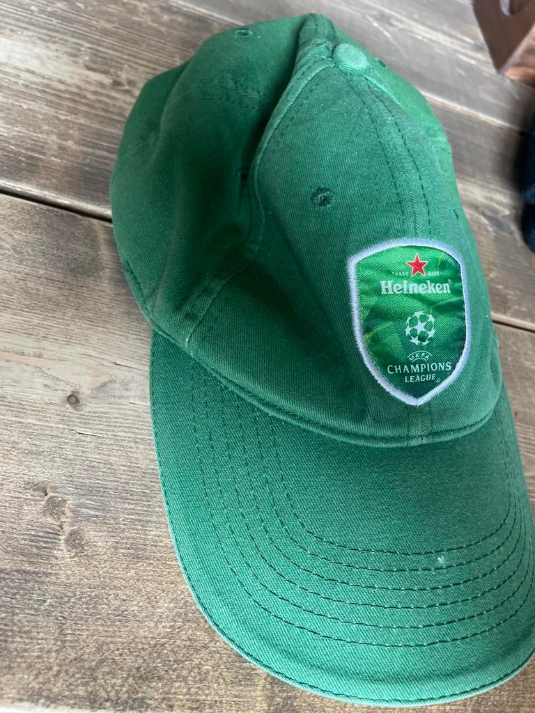 Heineken Champions League Pet - Groen, Kleding | Heren, Hoeden en Petten, Ophalen, Zo goed als nieuw, One size fits all, Pet