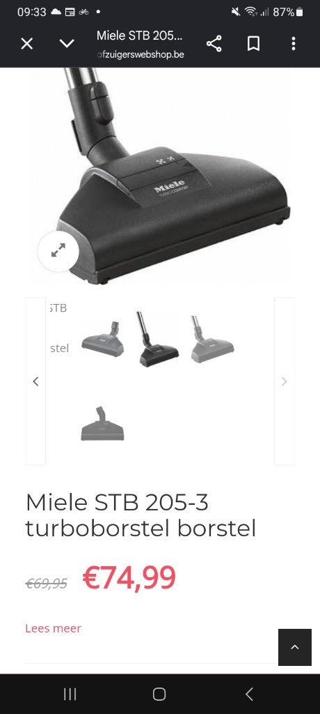 Miele cat&dog turboborstel voor haren, Witgoed en Apparatuur, Ophalen of Verzenden, Gebruikt