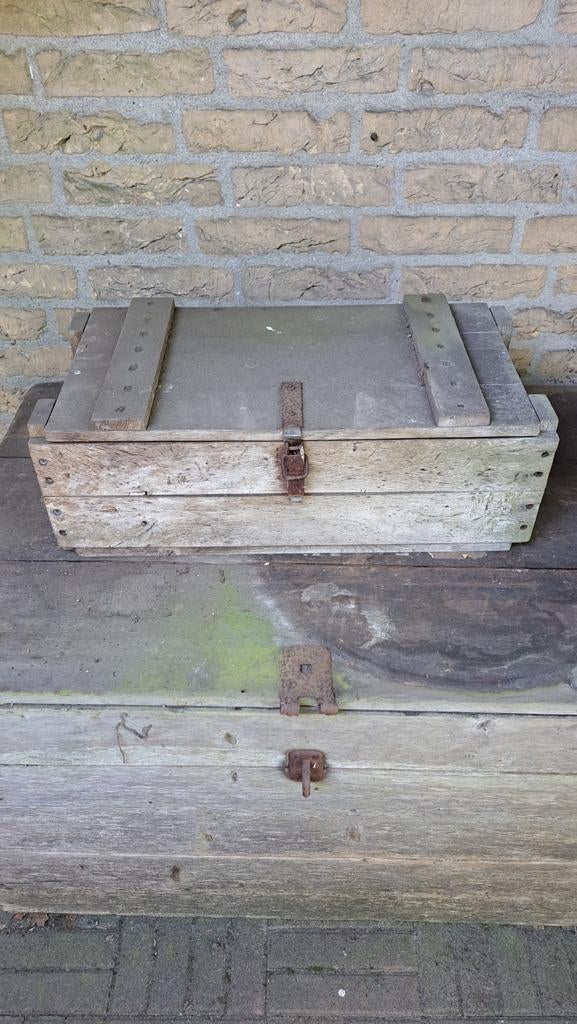 Vintage houten kist - 53x27x19 cm, Gebruikt, Minder dan 50 cm, Minder dan 50 cm, 50 tot 75 cm