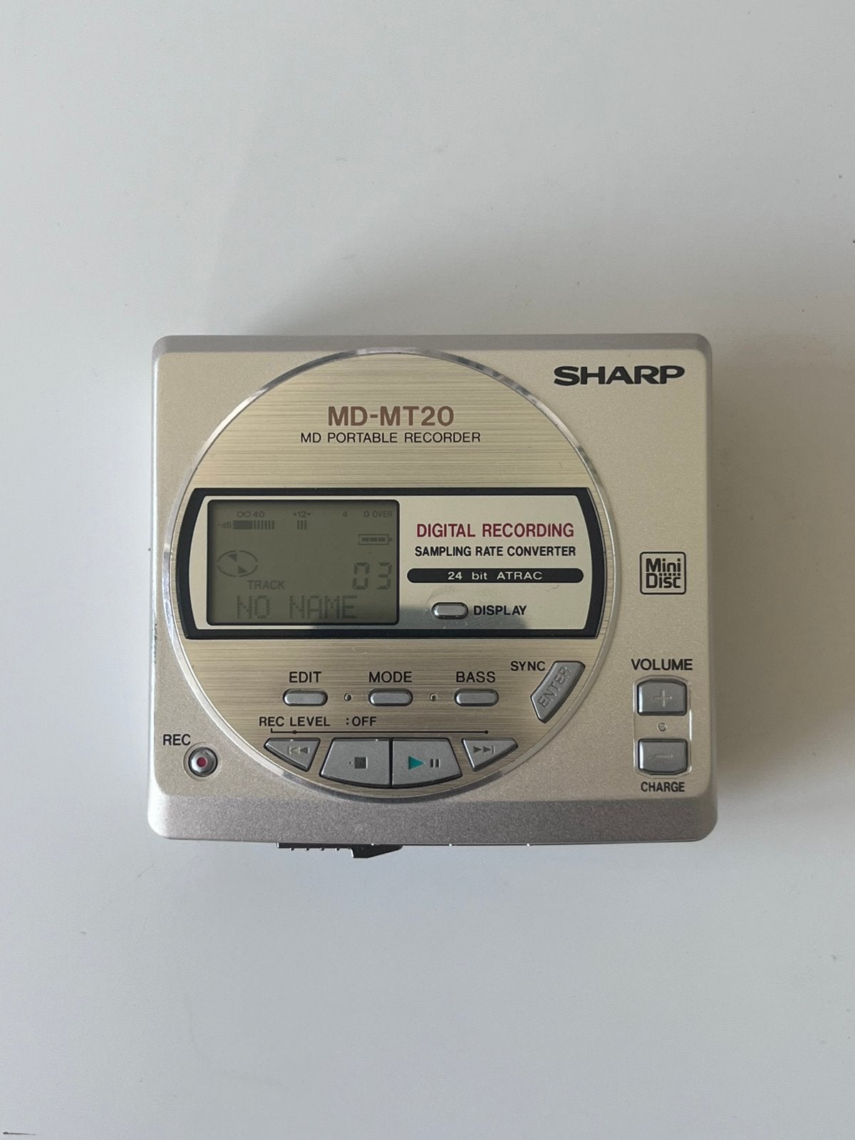 Sharp MD-MT15 in zeer goede staat, Audio, Tv en Foto, Walkmans, Discmans en Minidiscspelers, Ophalen of Verzenden, Minidisc-speler