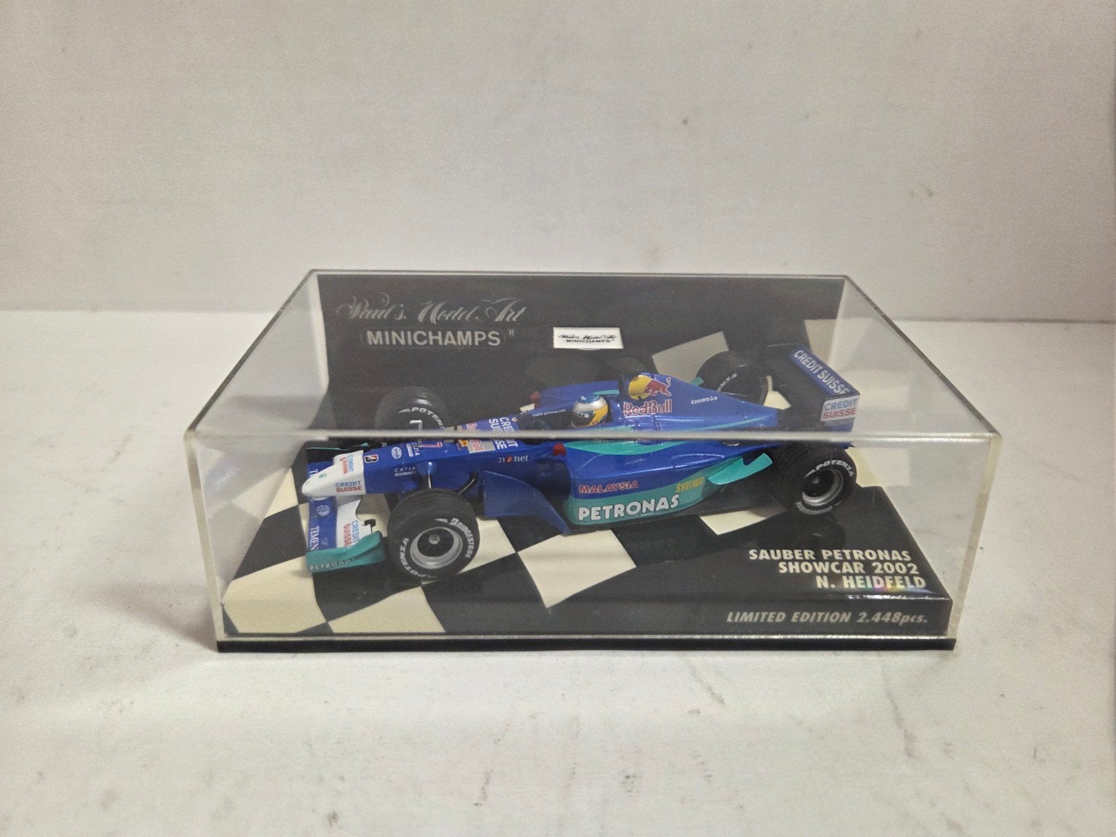 Minichamps Sauber Petronas Showcar 2002 Heidfeld 1:43, Auto, ., Ophalen of Verzenden, Zo goed als nieuw