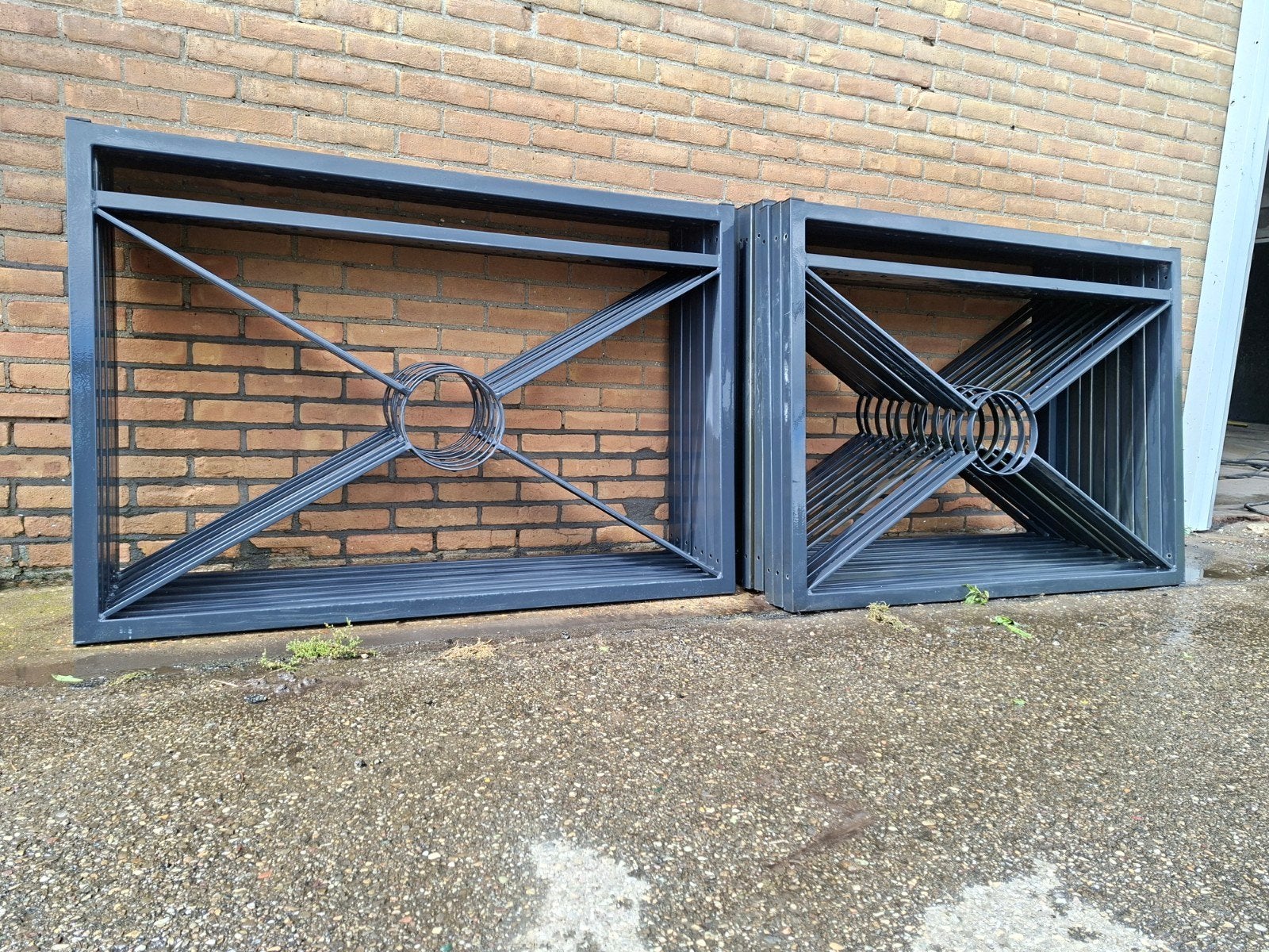 nette partij sierhekwerk plus poort, Ophalen, Gebruikt, IJzer