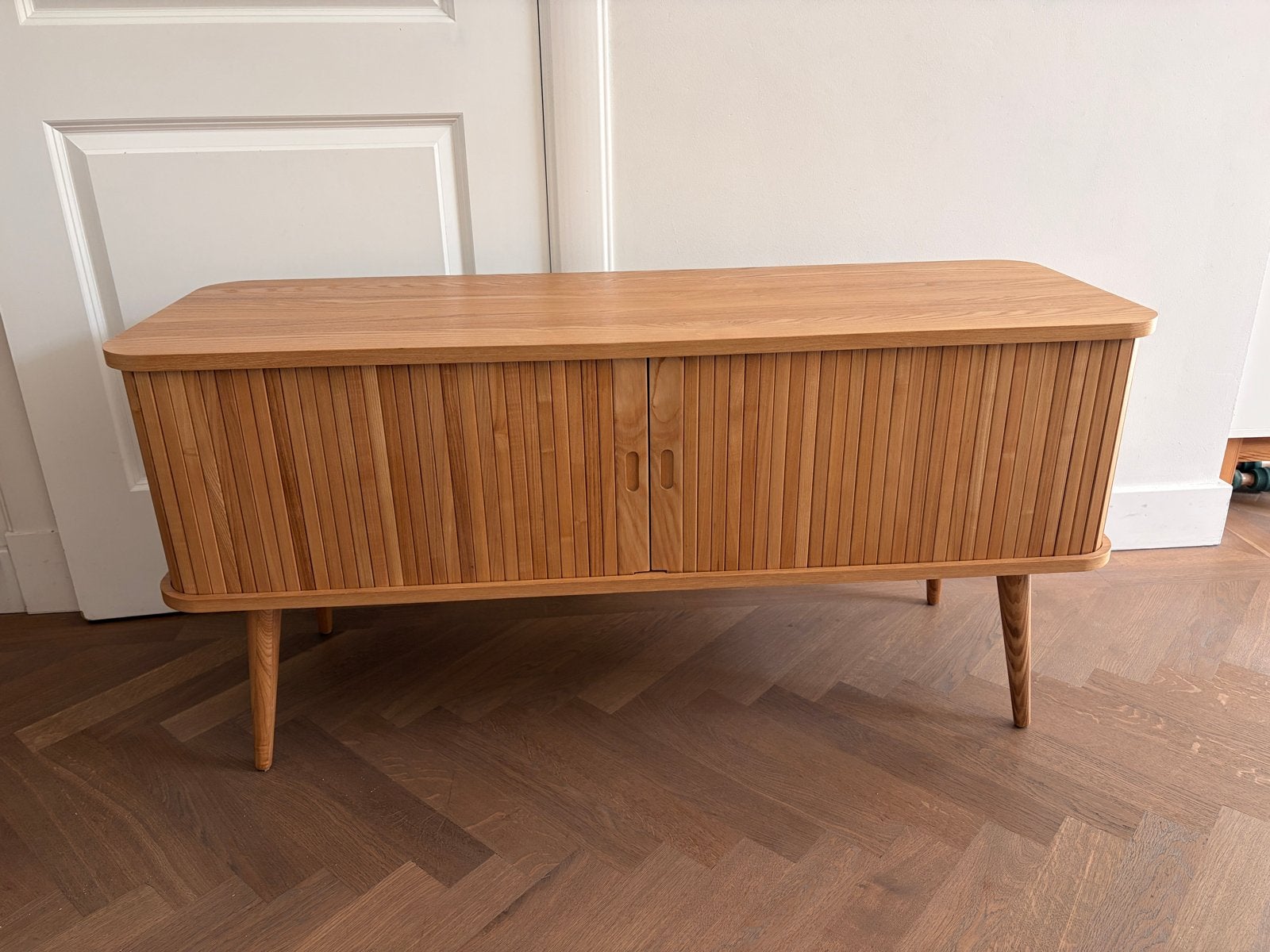 Design Zuiver Barbier dressoir / tv-meubel naturel, Huis en Inrichting, Ophalen, 100 tot 150 cm, Zo goed als nieuw, Minder dan 100 cm