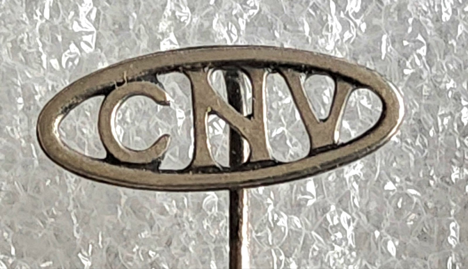 Zilveren CNV Speldje, Ophalen of Verzenden, Gebruikt, Overige onderwerpen, Speldje of Pin