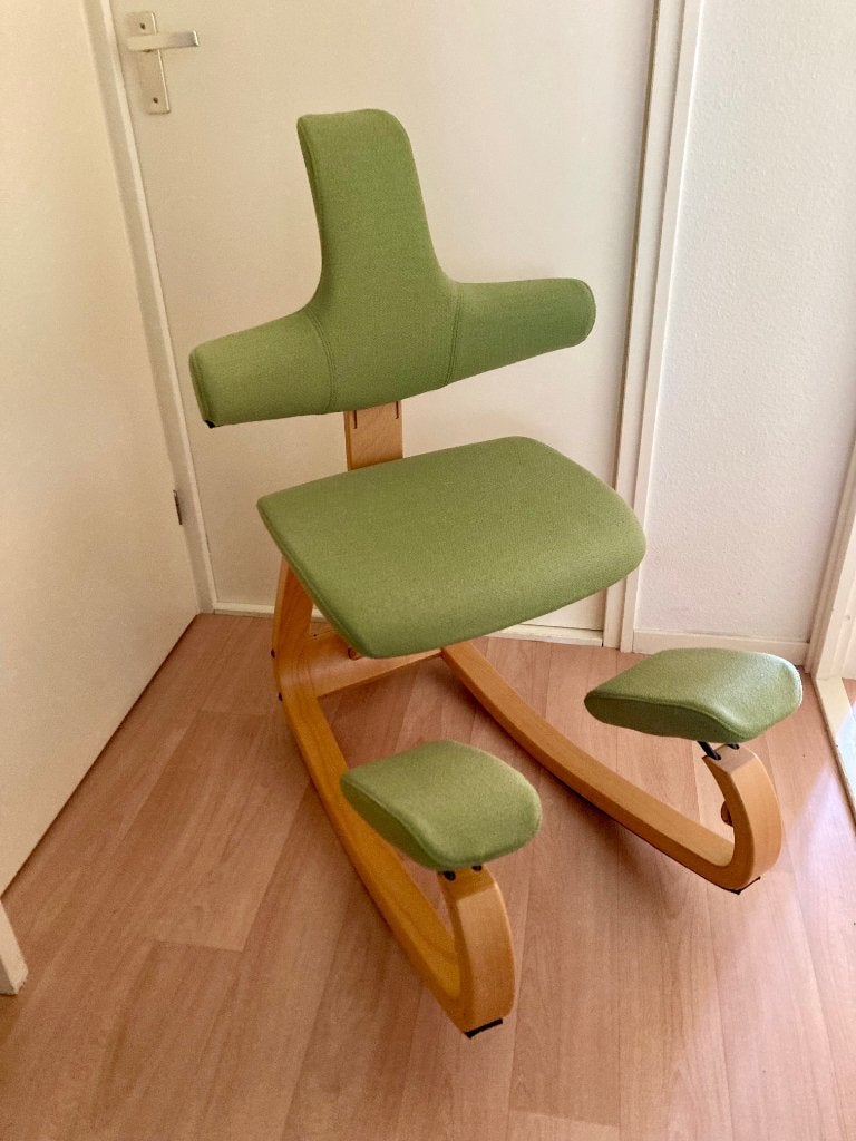 Stokke Varier Thatsit kniestoel - lentegroen, Ophalen, Zo goed als nieuw, Bureaustoel, Groen