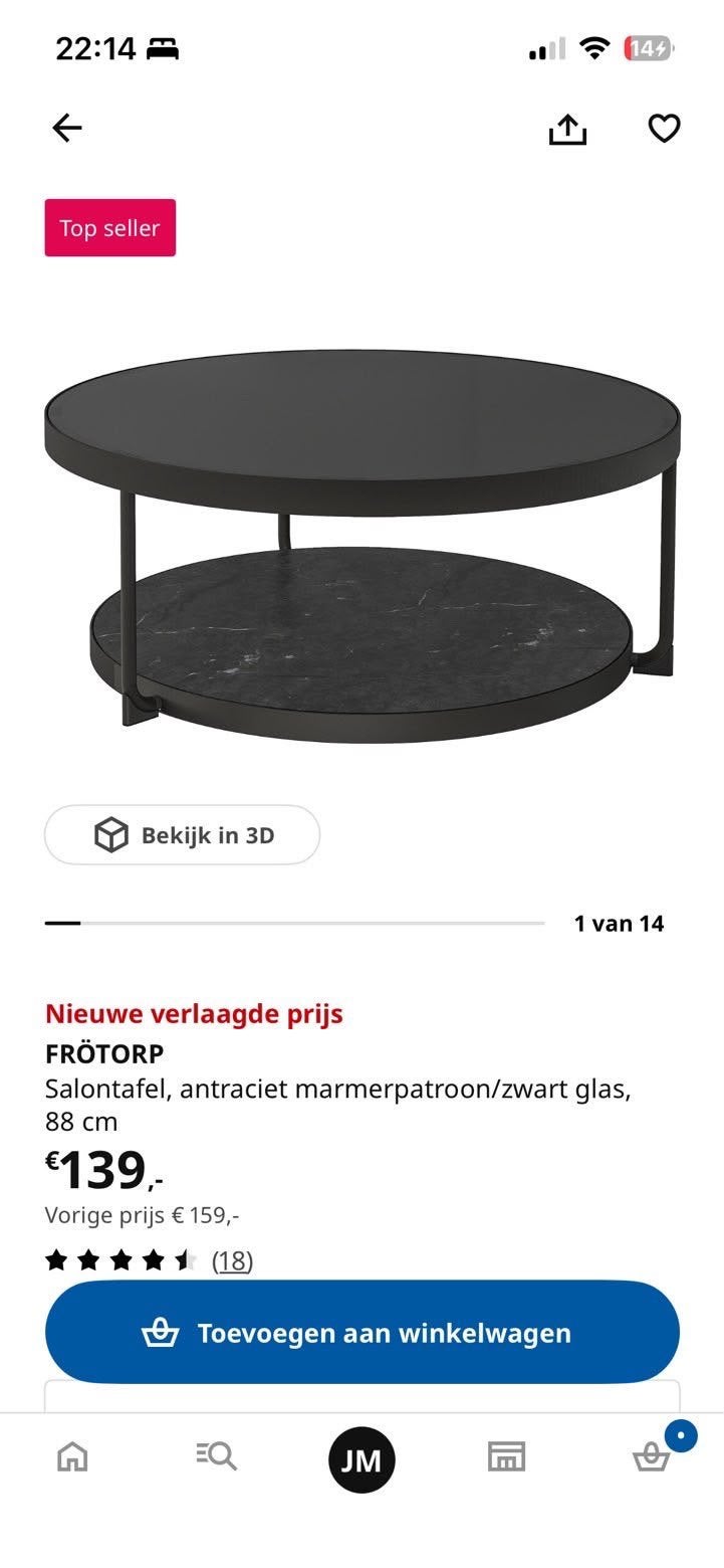 Salontafel, Ophalen, 100 tot 150 cm, 50 tot 100 cm, Zo goed als nieuw