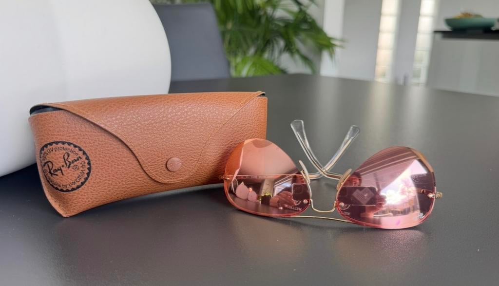 Ray-Ban Pilotenbril met Roze Glazen, Zonnebril, Ophalen of Verzenden, Zo goed als nieuw, Ray-Ban