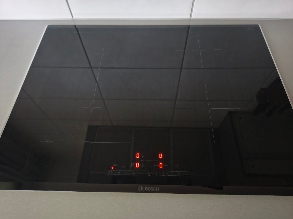 Inductie kookplaat 71 cm Bosch, Ophalen, 4 kookzones, Zo goed als nieuw, Inbouw