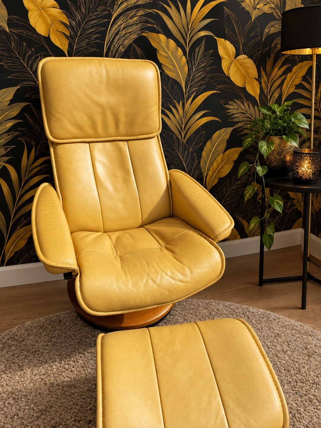 Ekornes Stressless leren relaxfauteuil  rug verstelbaar met, Huis en Inrichting, Gebruikt, Universeel past bij modern/klassiek