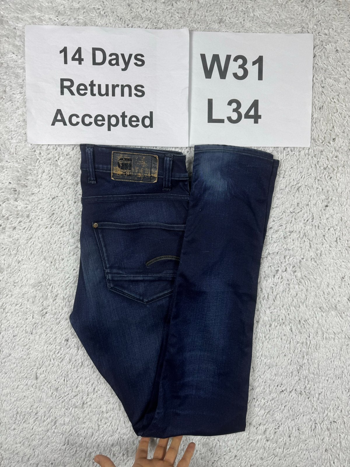 G-Star Revend Super Slim Jeans Donkerblauw Stretch W31 2897, B, J, Blauw, W32 (confectie 46) of kleiner