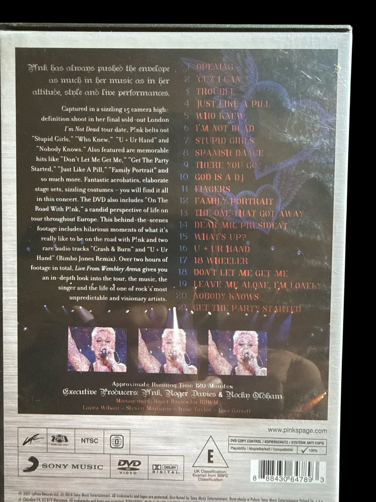 P!nk - Live from Wembley Arena DVD (The Platinum Collection), Verzenden, Engels, Zo goed als nieuw, Concert