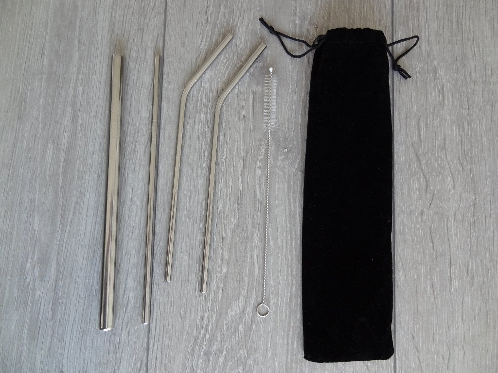 NIEUW! Set Van 5 RVS Rietjes >Snelle Verzending!<, Bestekset, Overige typen, Nieuw, Ophalen of Verzenden