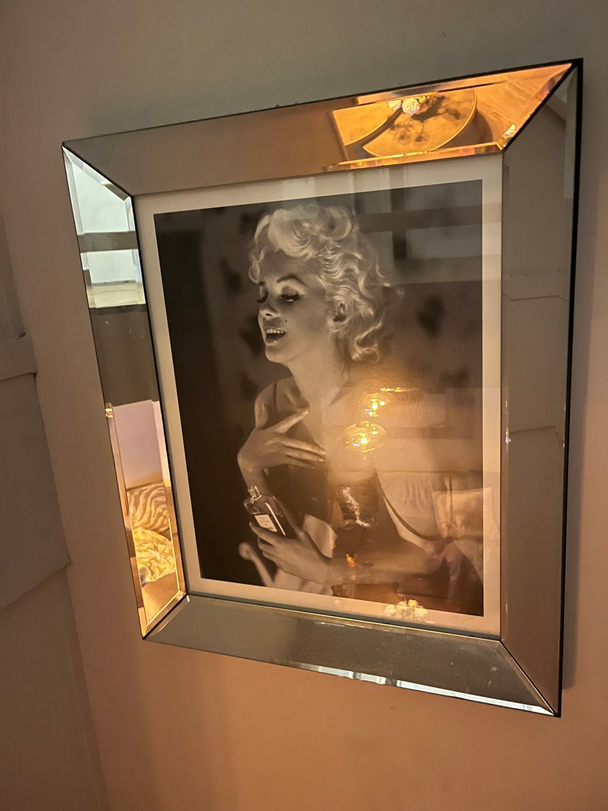 3 Fotolijsten Marilyn Monroe met spiegellijst, Ophalen, Met afbeelding, Zilver, Spiegellijst