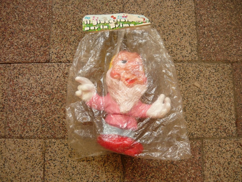 Vintage Pieppop (Dwerg) Disney Figuur in OVP (Ledraplastic), Ophalen of Verzenden, Zo goed als nieuw