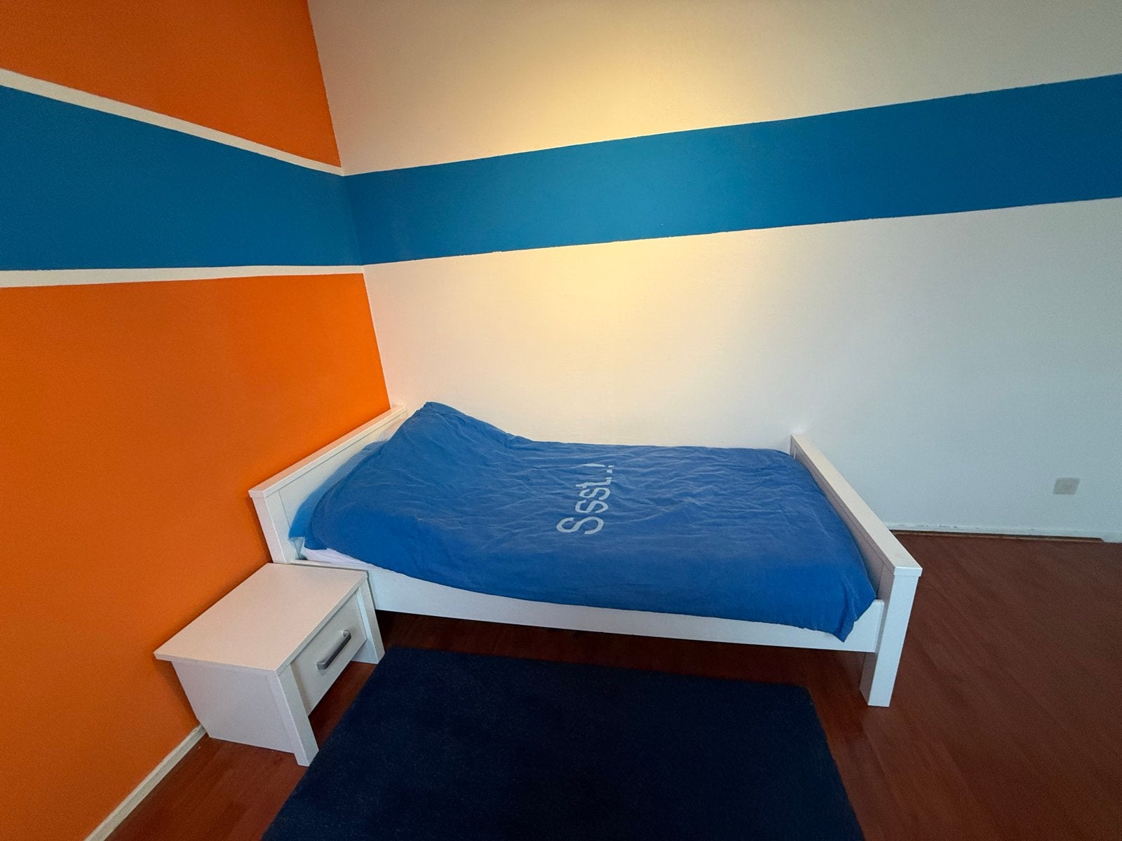 Eenpersoonsbed van Vroomshoop (wit, met lattenb. en matras), Ophalen, 90 cm, Eenpersoons, Wit