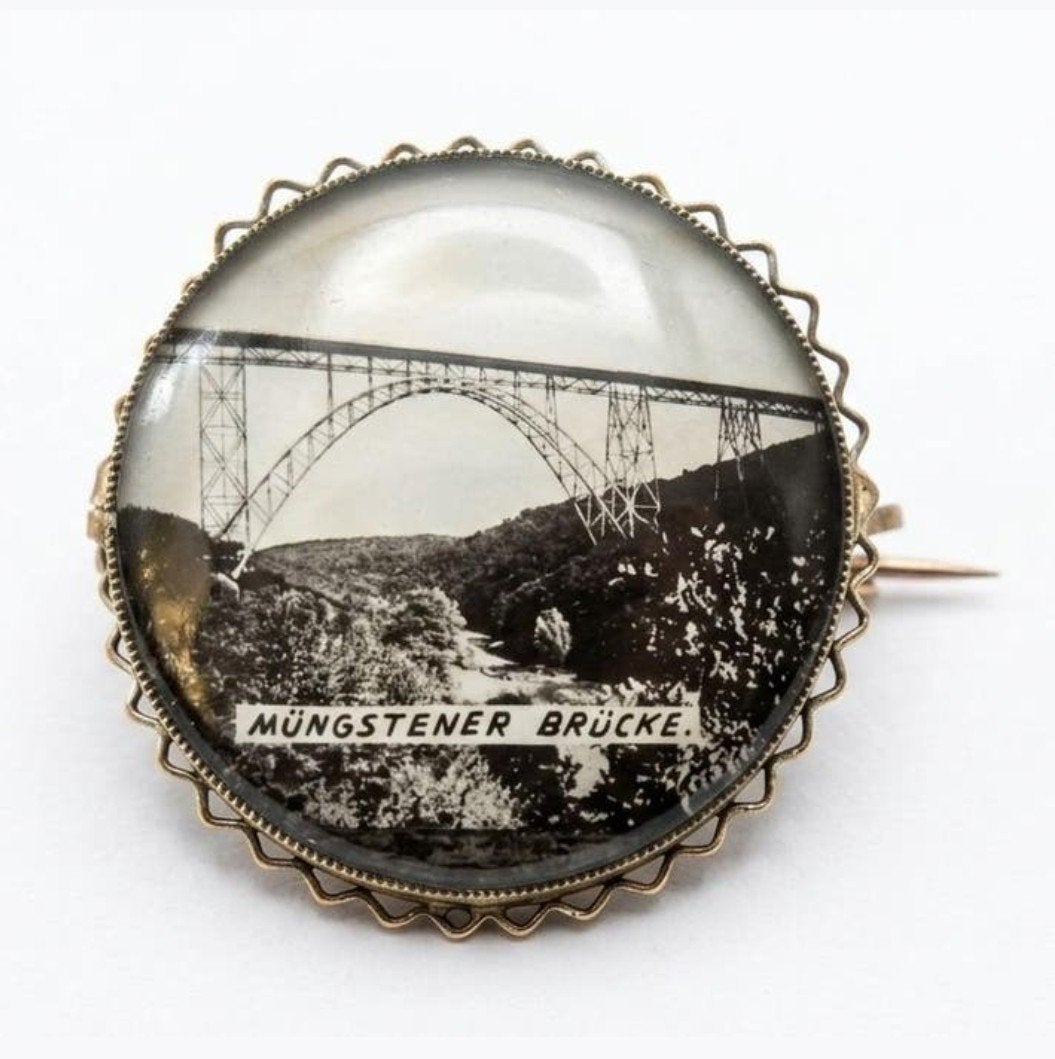 Vintage Broche Müngstener Brücke - Zeldzaam Verzamelaarsitem, Overige materialen, 4 tot 7 cm, Gebruikt, Verzenden