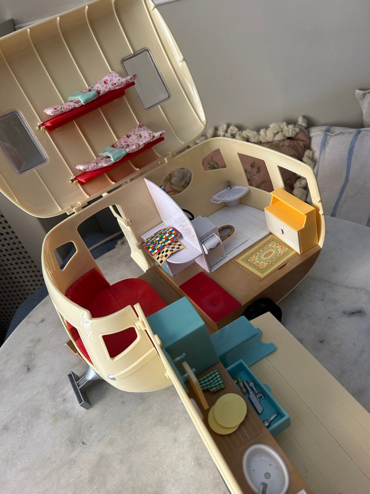 Sylvanian Families Caravan met accessoires, Ophalen of Verzenden, Gebruikt, Jongen of Meisje