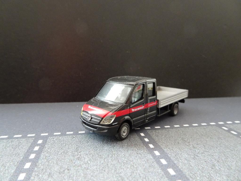 597 herpa mercedes sprinter mammoet 1:87 truck trein bus, Ophalen of Verzenden, Zo goed als nieuw, Bus of Vrachtwagen, Herpa